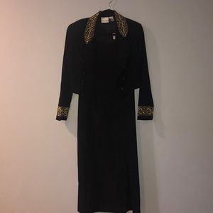 2 piece black dress. Ankle length